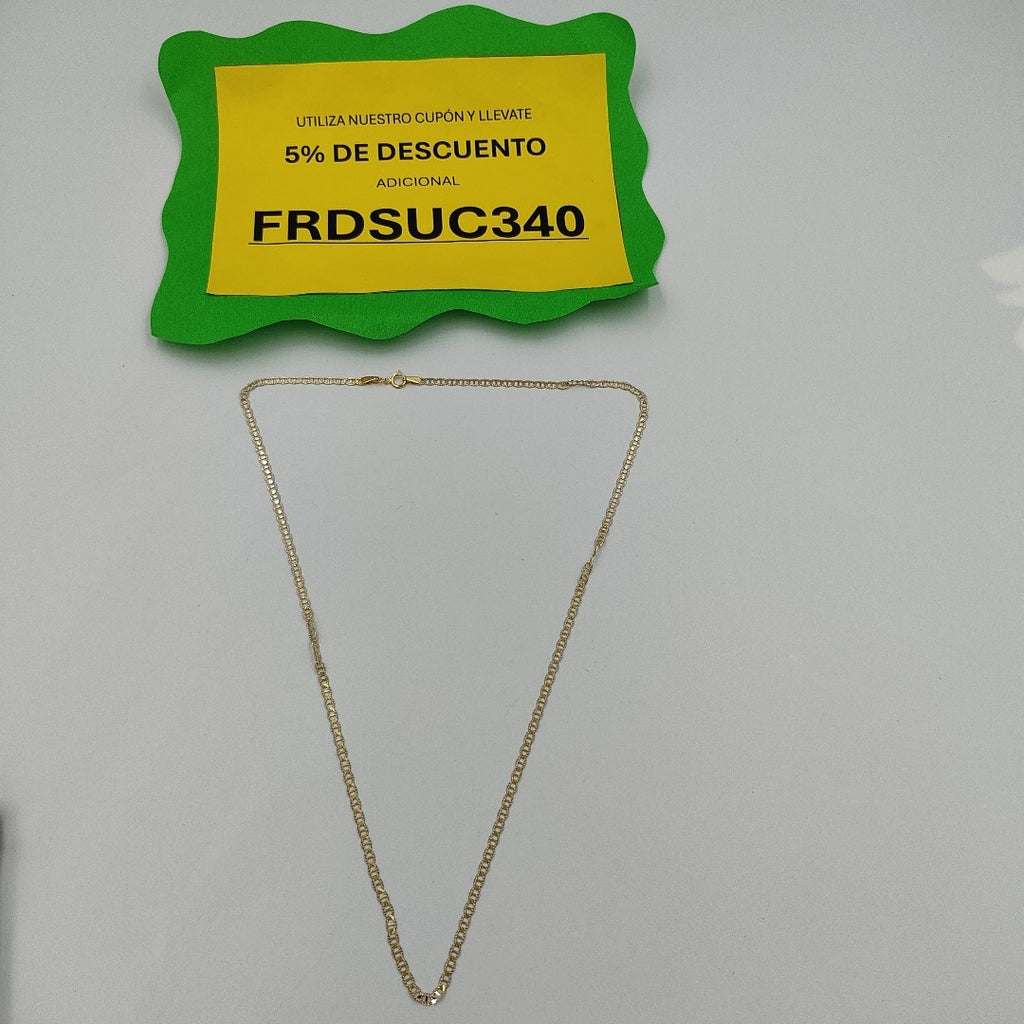 CADENAS TEJIDO GUCHI DIAMANTADO ORO 10K 55 CM 3.9 GR (NUEVO)