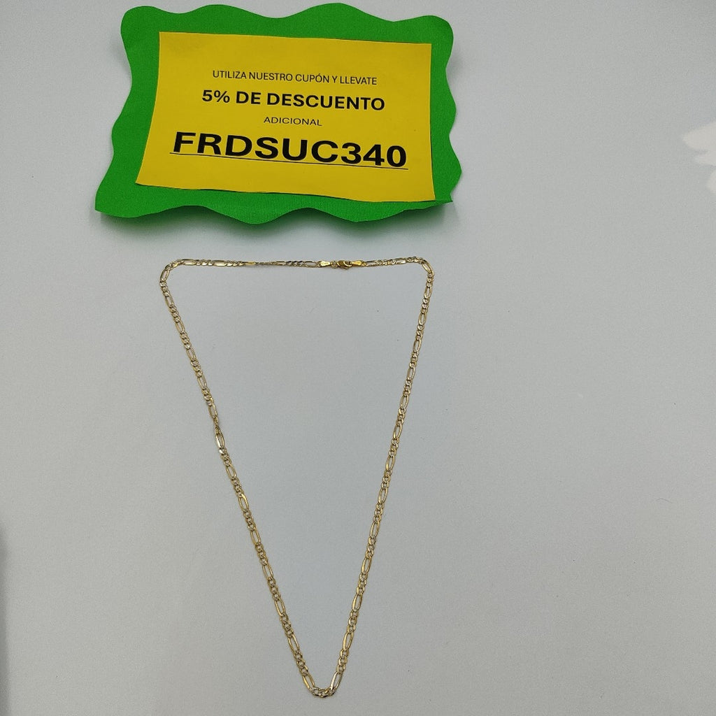 CADENAS TEJIDO 3X1 DIAMANTADO ORO 10K 55 CM 6.1 GR (NUEVO)