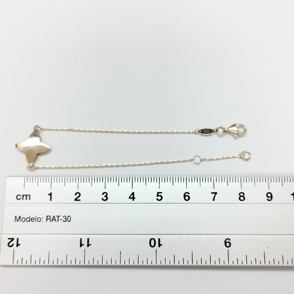 PULSERAS TEJIDO ESPECIAL C/DIJE ORO 10K 18 CM 1.3 GR (NUEVO)