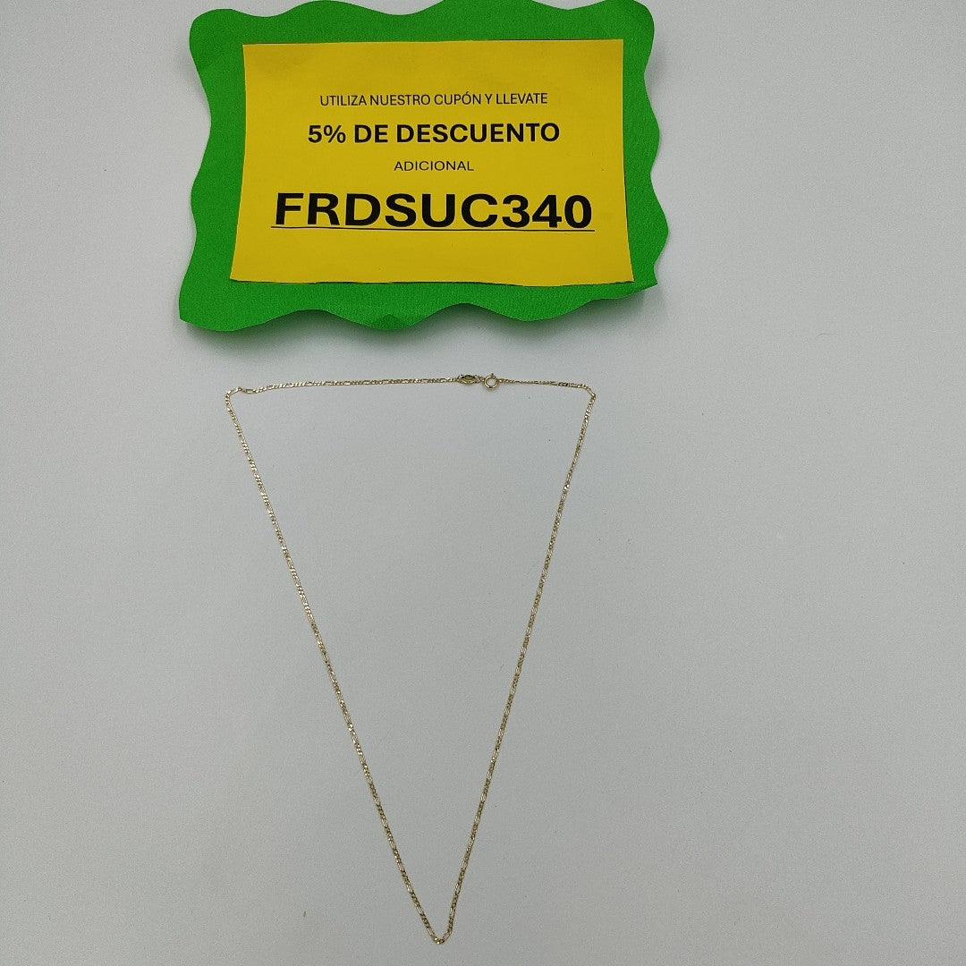 CADENAS TEJIDO 3X1 ORO 14K 55 CM 2.4 GR (NUEVO)