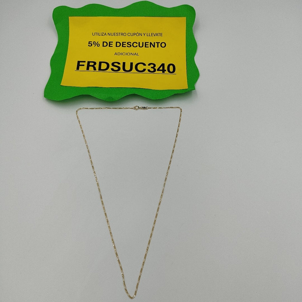 CADENAS TEJIDO 3X1 ORO 14K 55 CM 2.7 GR (NUEVO)