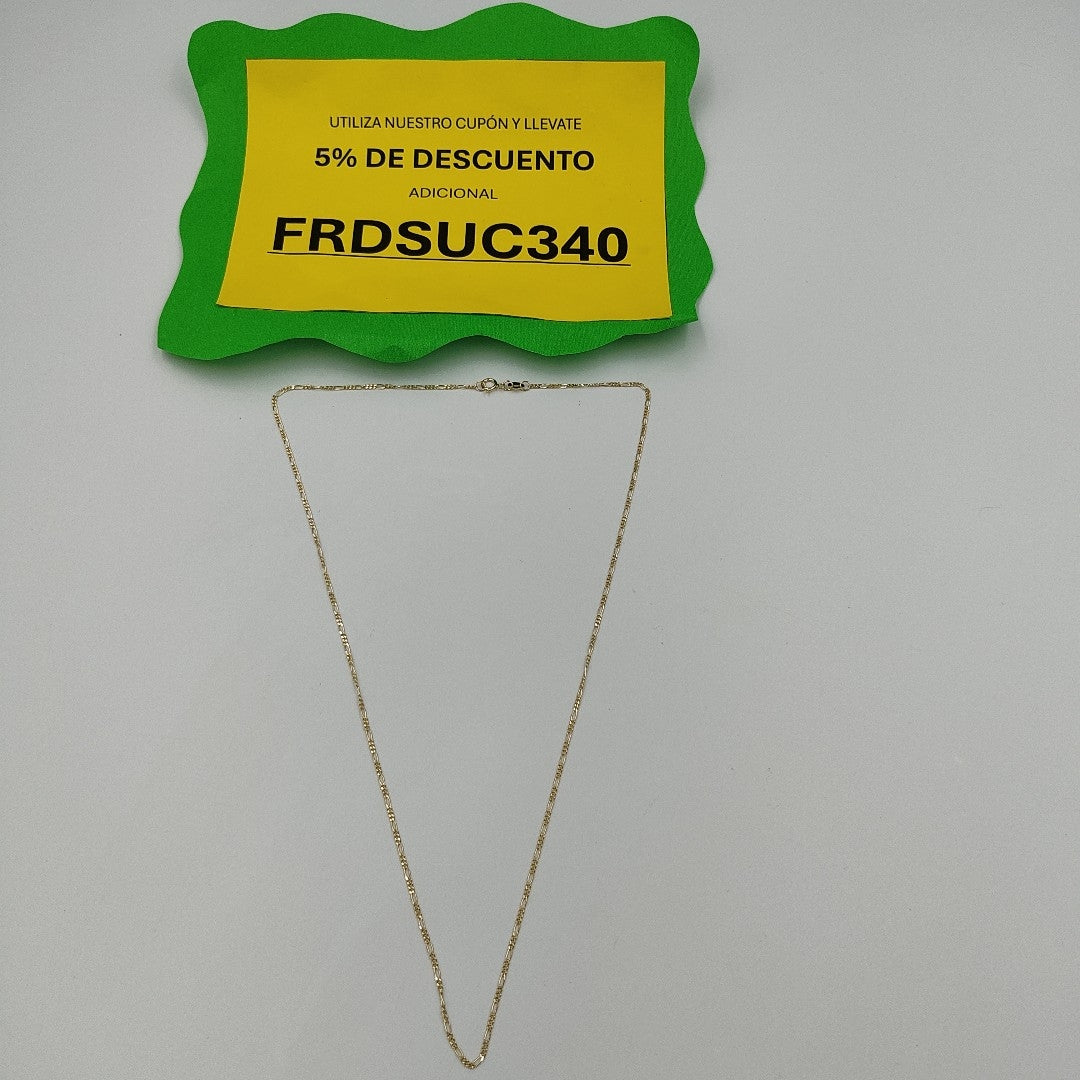 CADENAS TEJIDO 3X1 ORO 14K 55 CM 2.7 GR (NUEVO)