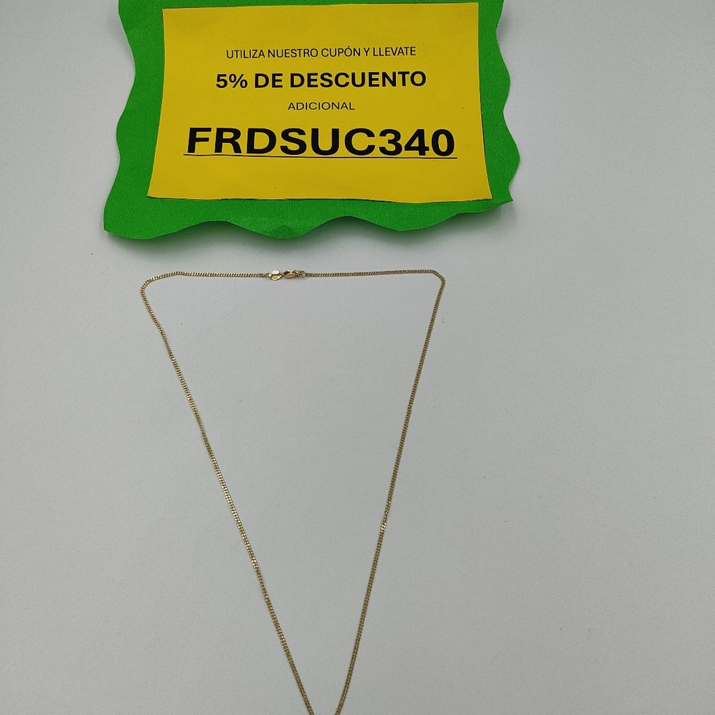 CADENAS TEJIDO BARBADA ORO 10K 50 CM 3.1 GR (NUEVO)