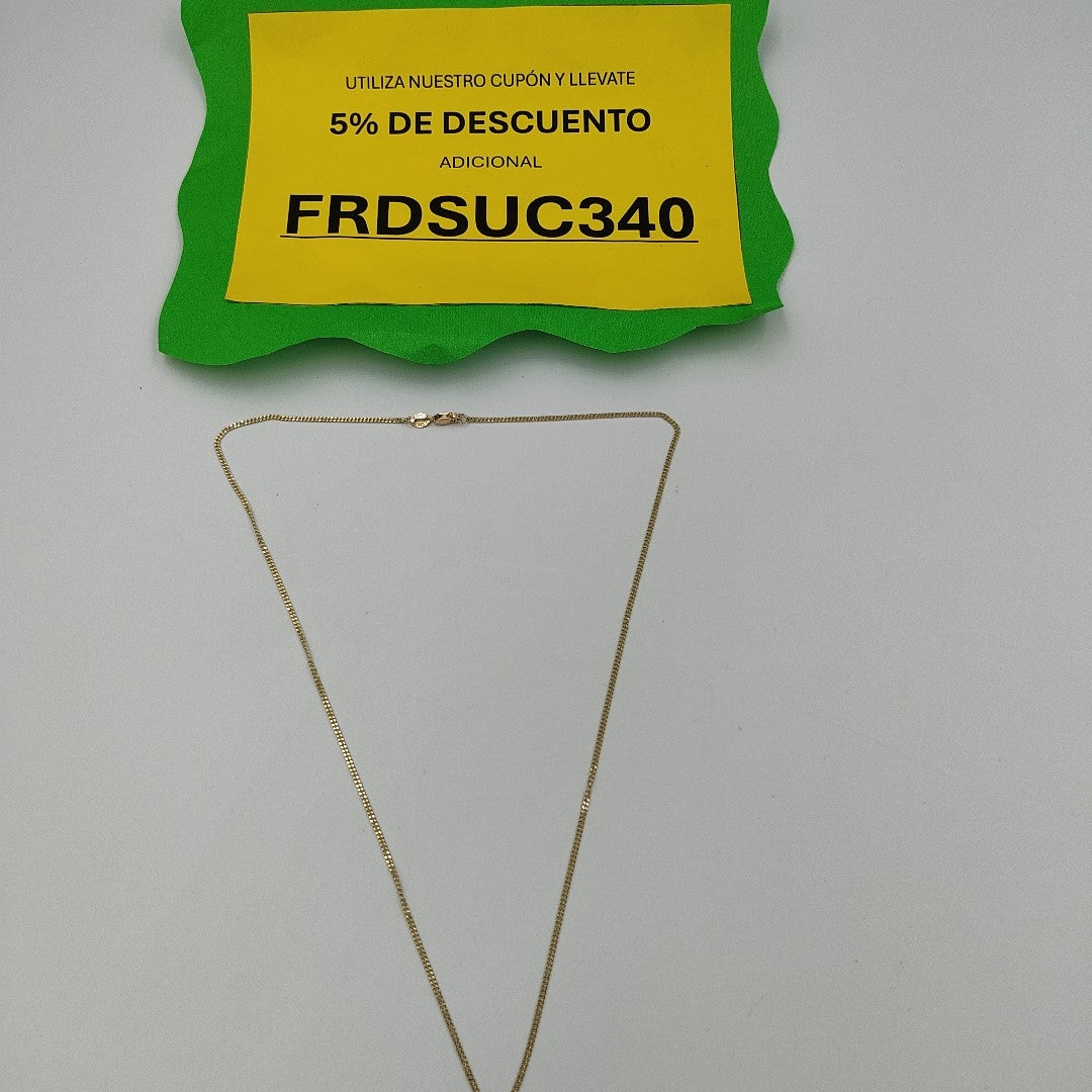 CADENAS TEJIDO BARBADA ORO 10K 50 CM 3.1 GR (NUEVO)