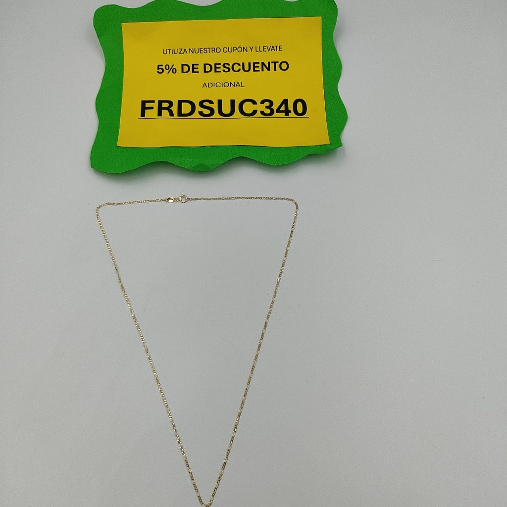 CADENAS TEJIDO 3X1 ORO 14K 55 CM 2.4 GR (NUEVO)
