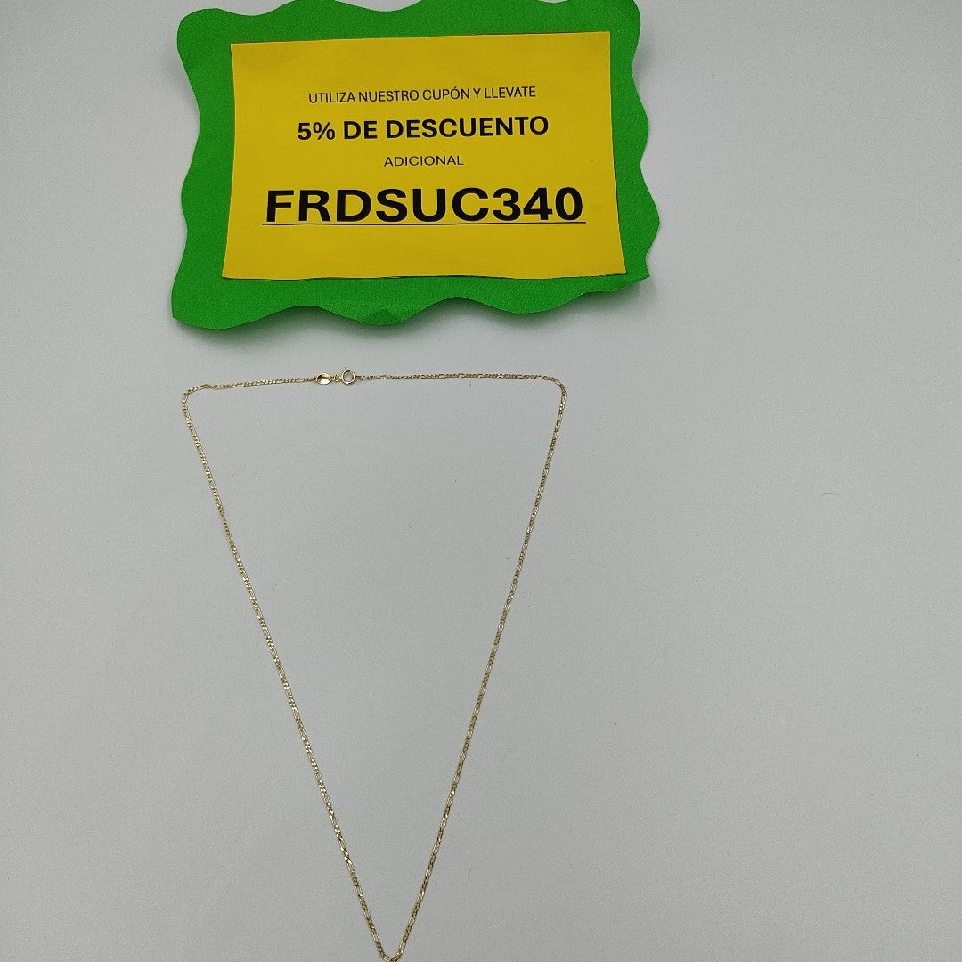 CADENAS TEJIDO 3X1 ORO 14K 55 CM 2.4 GR (NUEVO)