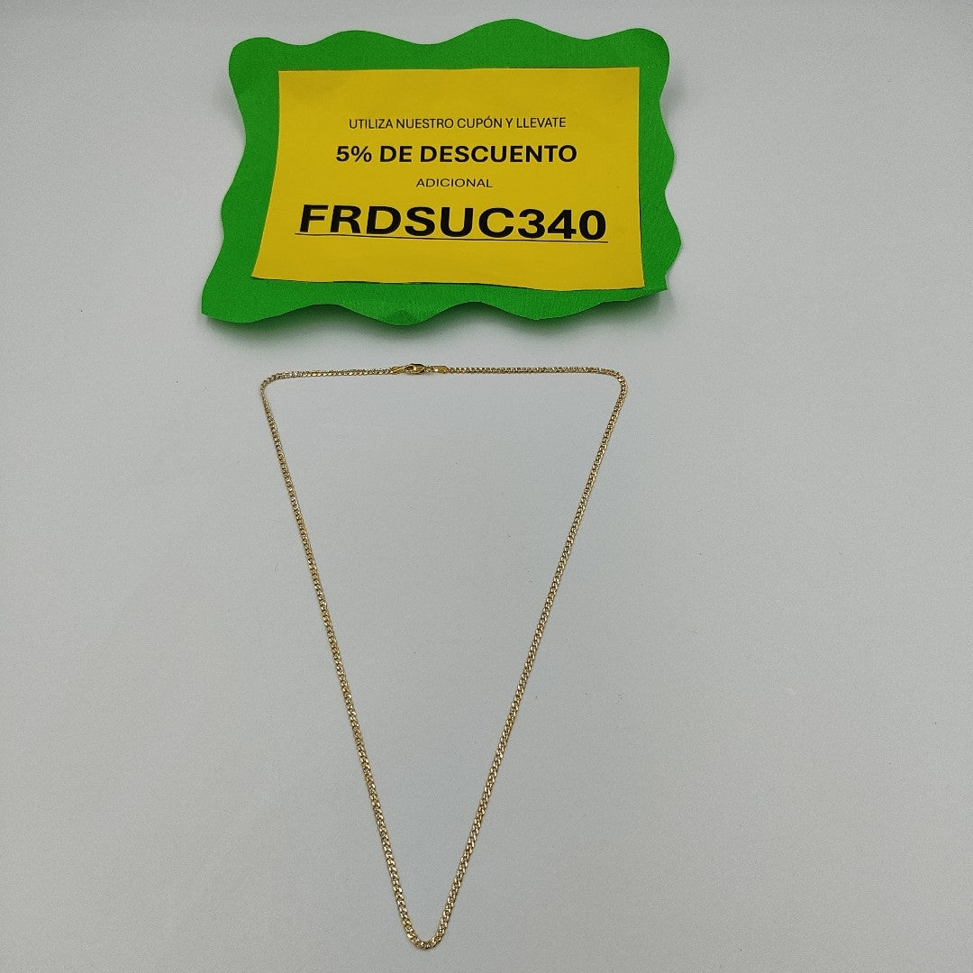 CADENAS BARBADA DIAMANTADA ORO 14K 55 CM 5.8 GR (NUEVO)
