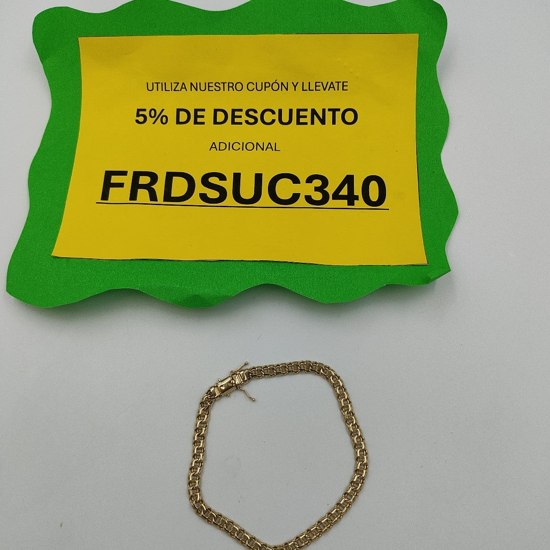 PULSERAS TEJIDO CHINO ORO 10K 21 CM 8.4 GR (NUEVO)