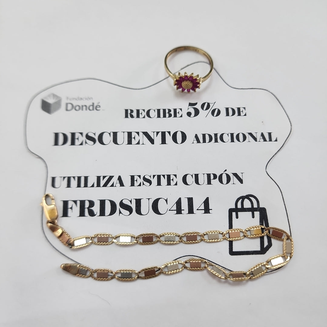 ANILLITO, PULSERA ORO 10 K 1.7 GRMS (SEMINUEVO)