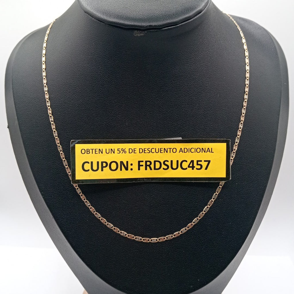 CADENA ORO COMBINADO 14 K 2 GRMS (SEMINUEVO)