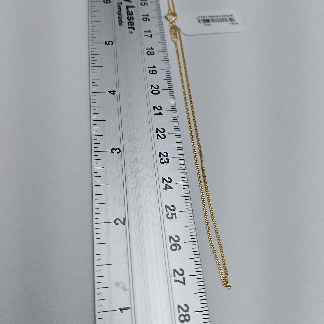 CADENAS TEJIDO BARBADA ORO 10K 55 CM 1.8 GR (NUEVO)