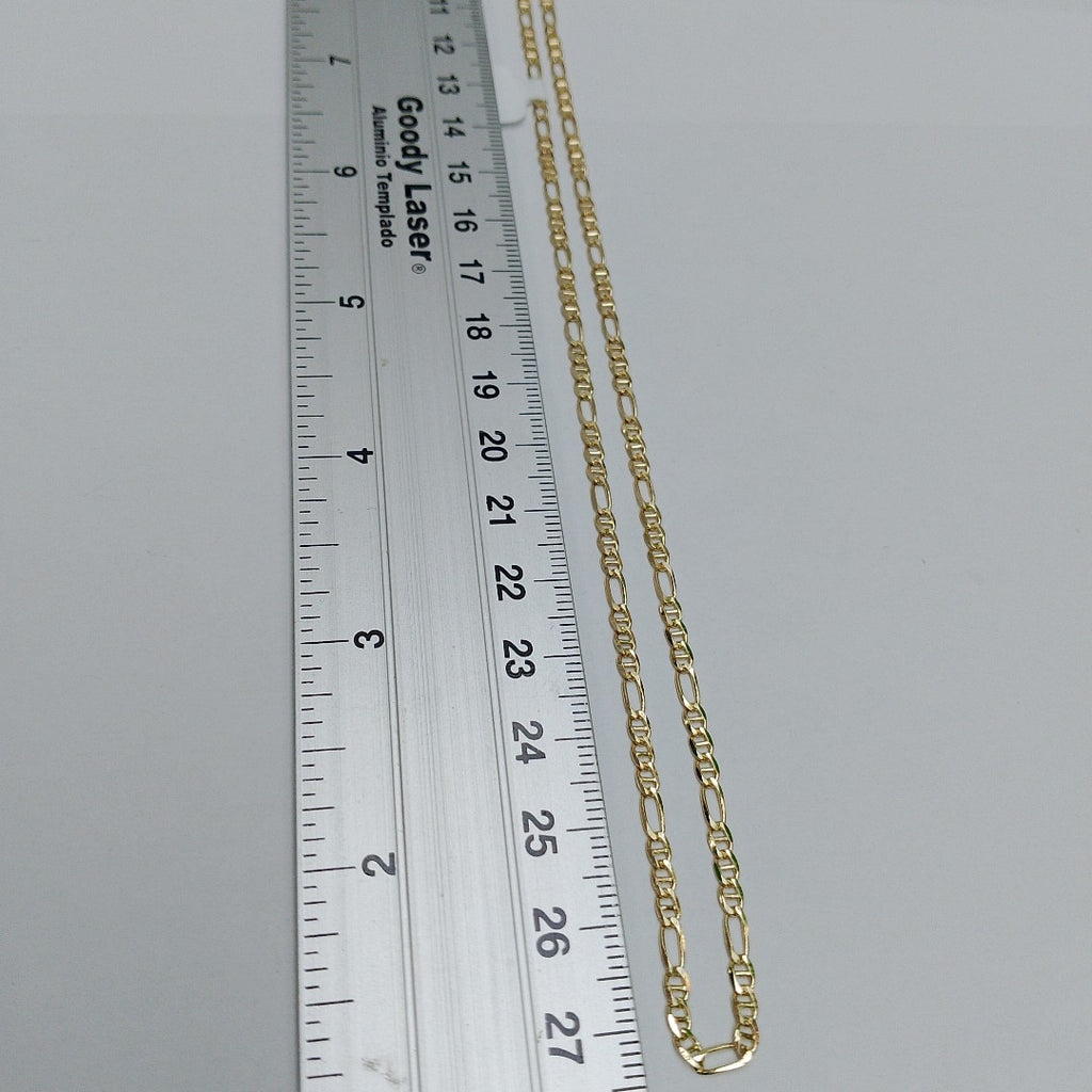 CADENAS TEJIDO FIGARO GUCHI ORO 10K 55 CM 4.9 GR (NUEVO)