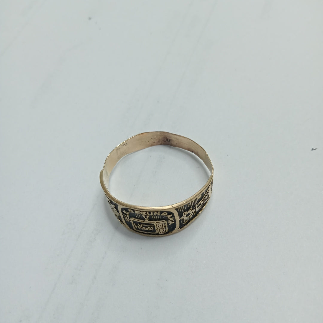 ANILLO DE GRADUACIÓN ORO 8 K 1.6 GRMS (SEMINUEVO)