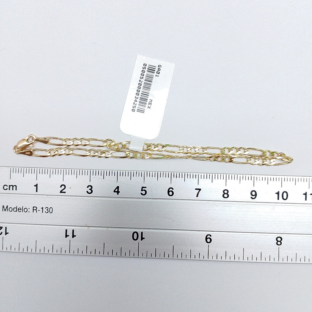 PULSERAS 3X1 ORO 14K 21 CM 3.4 GR (NUEVO)