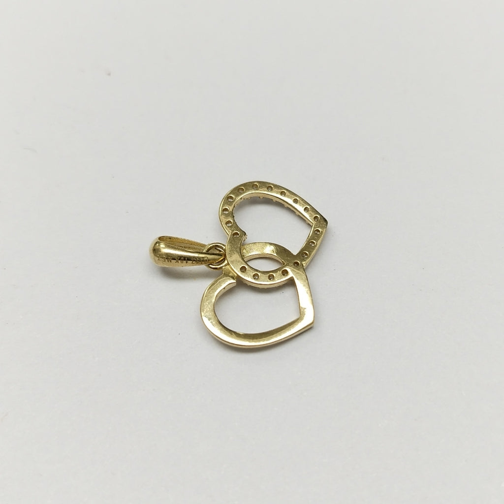 DIJES DOBLE CORAZON ORO 10K 1.5 GR (NUEVO)