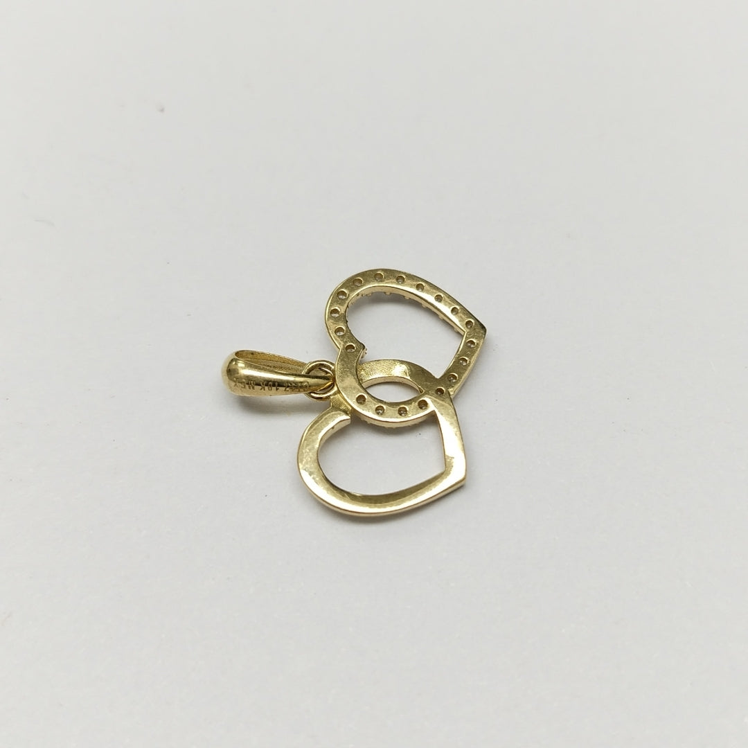 DIJES DOBLE CORAZON ORO 10K 1.5 GR (NUEVO)