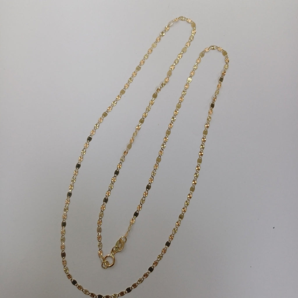 CADENAS TEJIDO GUCHI ORO 10K 55 CM 1.6 GR (NUEVO)