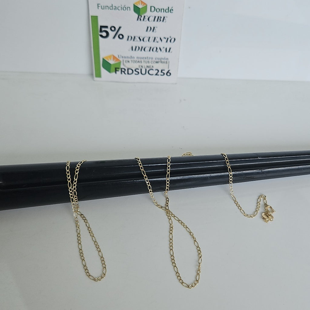 CADENAS TEJIDO ESLABONES ORO 10K 60 CM 2.4 GR (NUEVO)