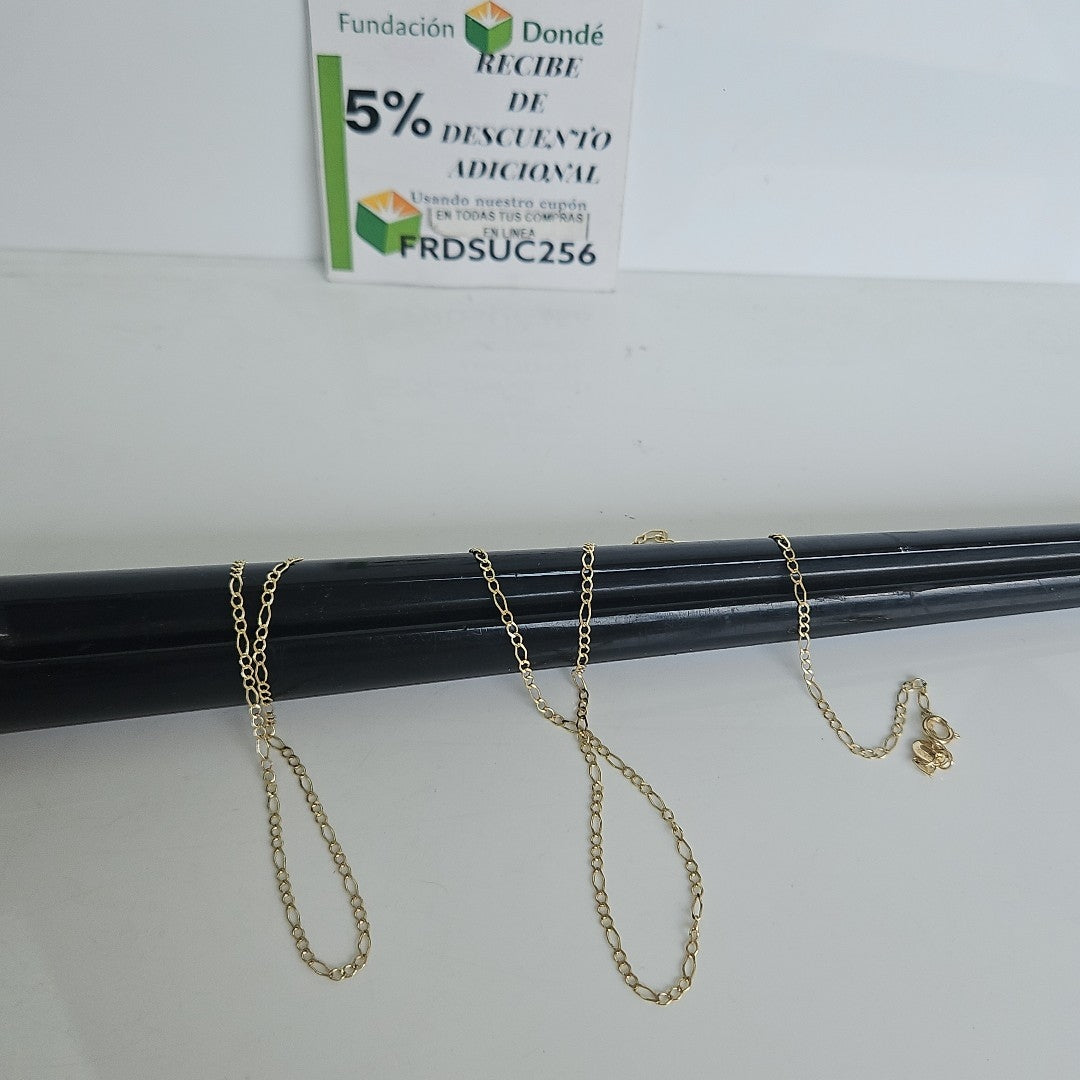 CADENAS TEJIDO ESLABONES ORO 10K 60 CM 2.4 GR (NUEVO)