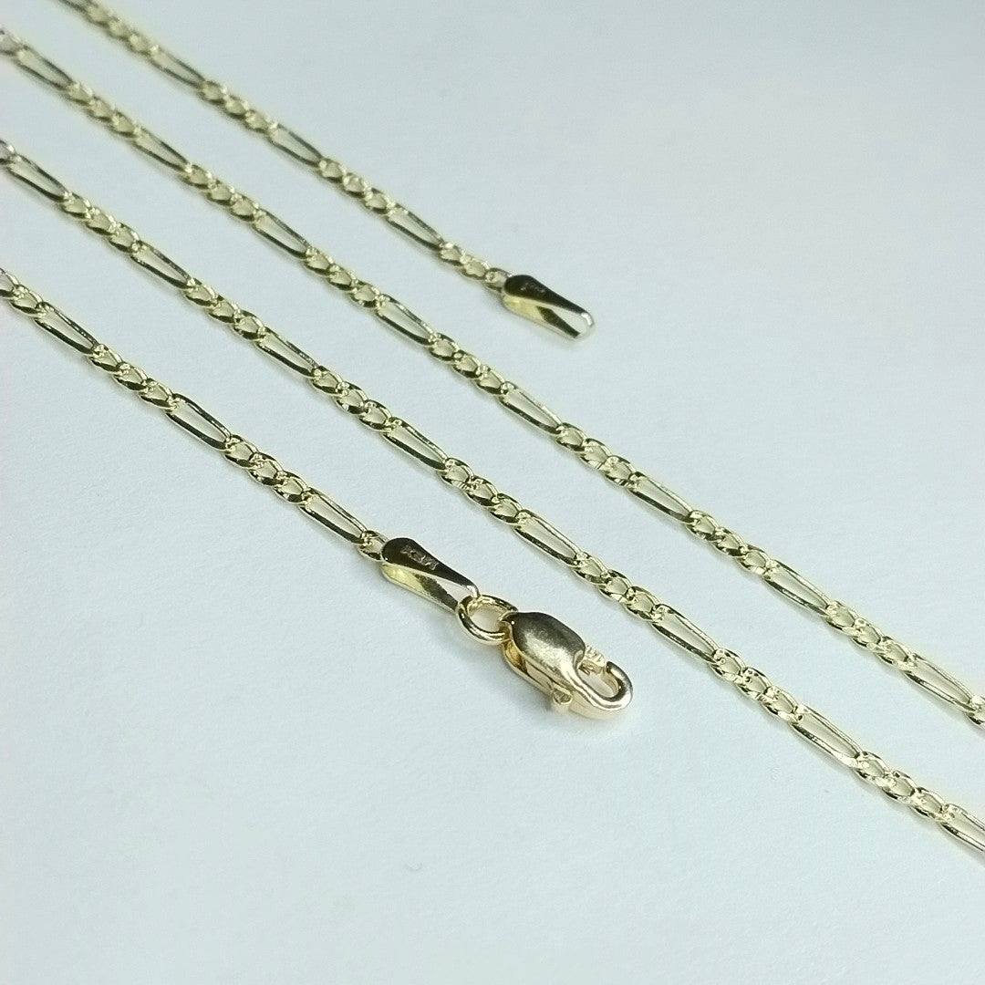 CADENAS 3X1 ORO 14K 55 CM 4 GR (NUEVO)