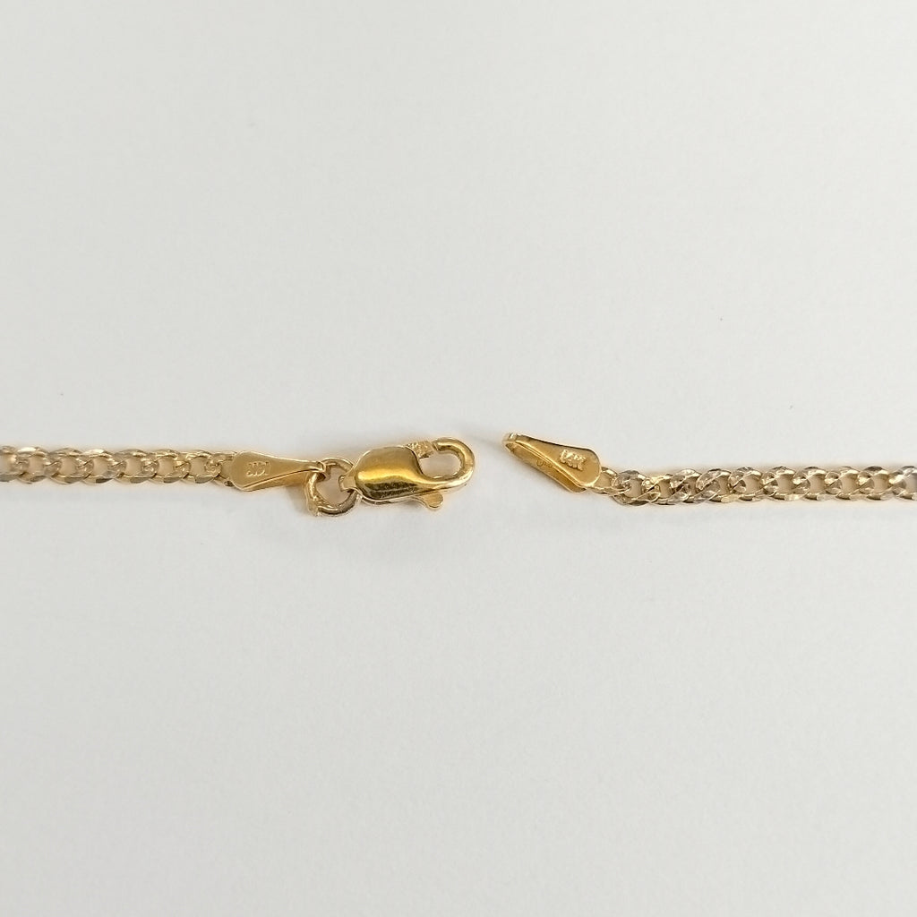 CADENAS BARBADA DIAMANTADA ORO 14K 60 CM 6.1 GR (NUEVO)