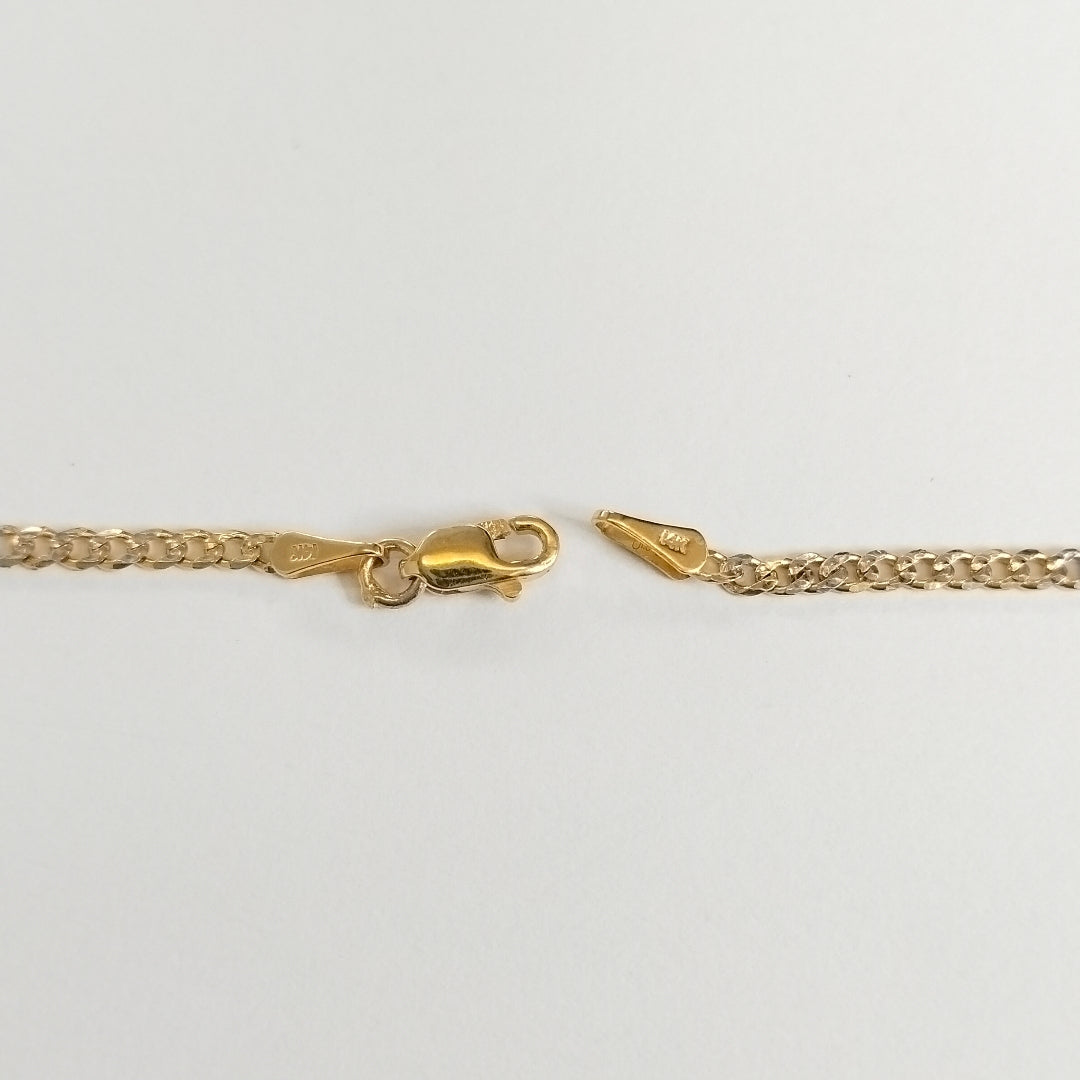 CADENAS BARBADA DIAMANTADA ORO 14K 60 CM 6.1 GR (NUEVO)