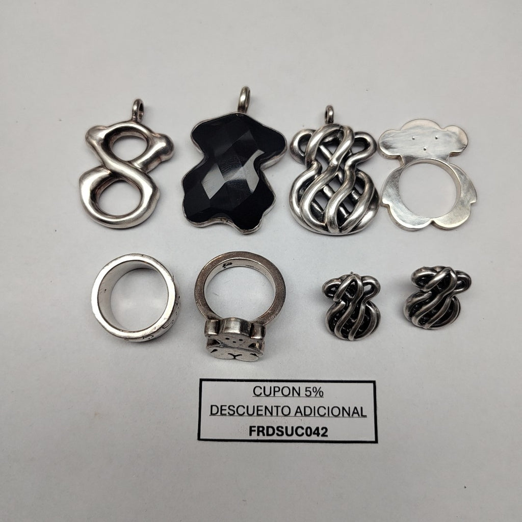 ANILLITO, BROQUELES PAR, DIJE PLATA 46.5 GRMS (SEMINUEVO)
