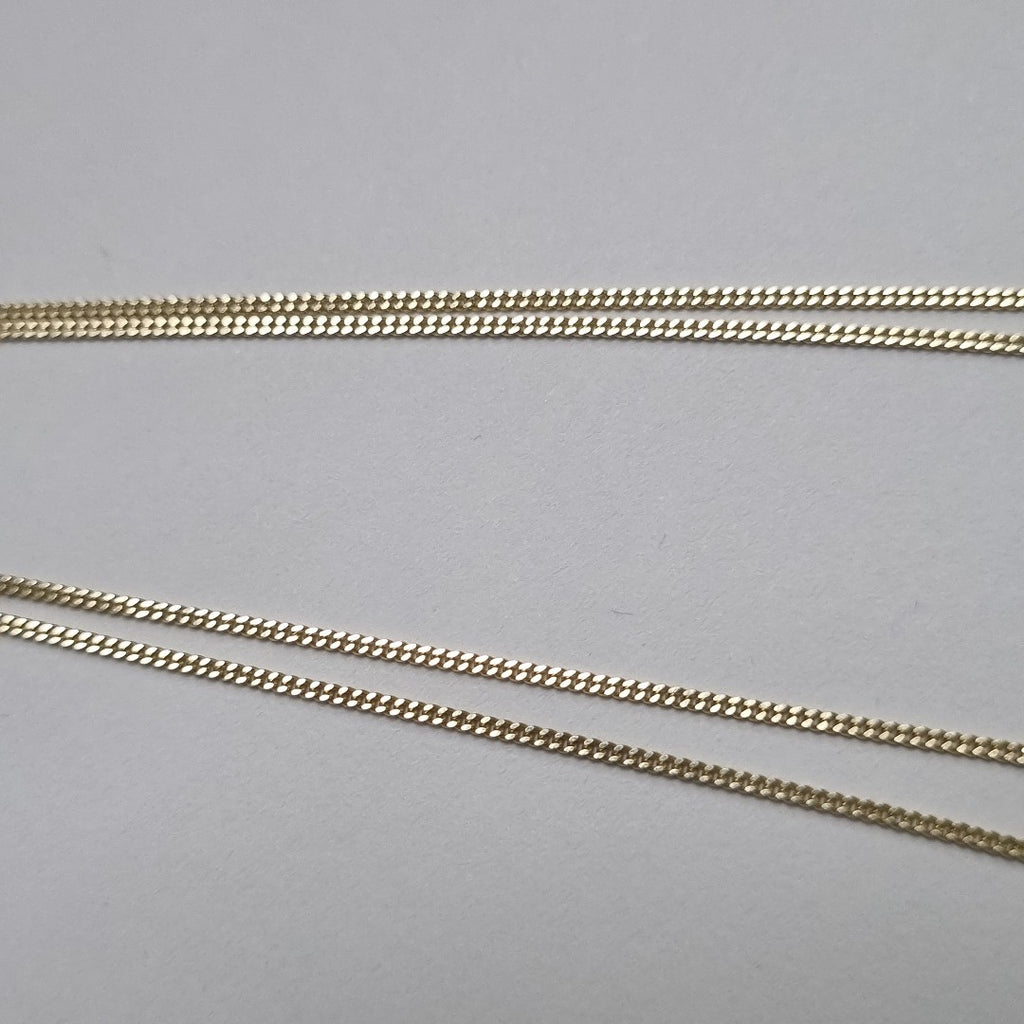 CADENAS TEJIDO BARBADA ORO 10K 55 CM 1.8 GR (NUEVO)