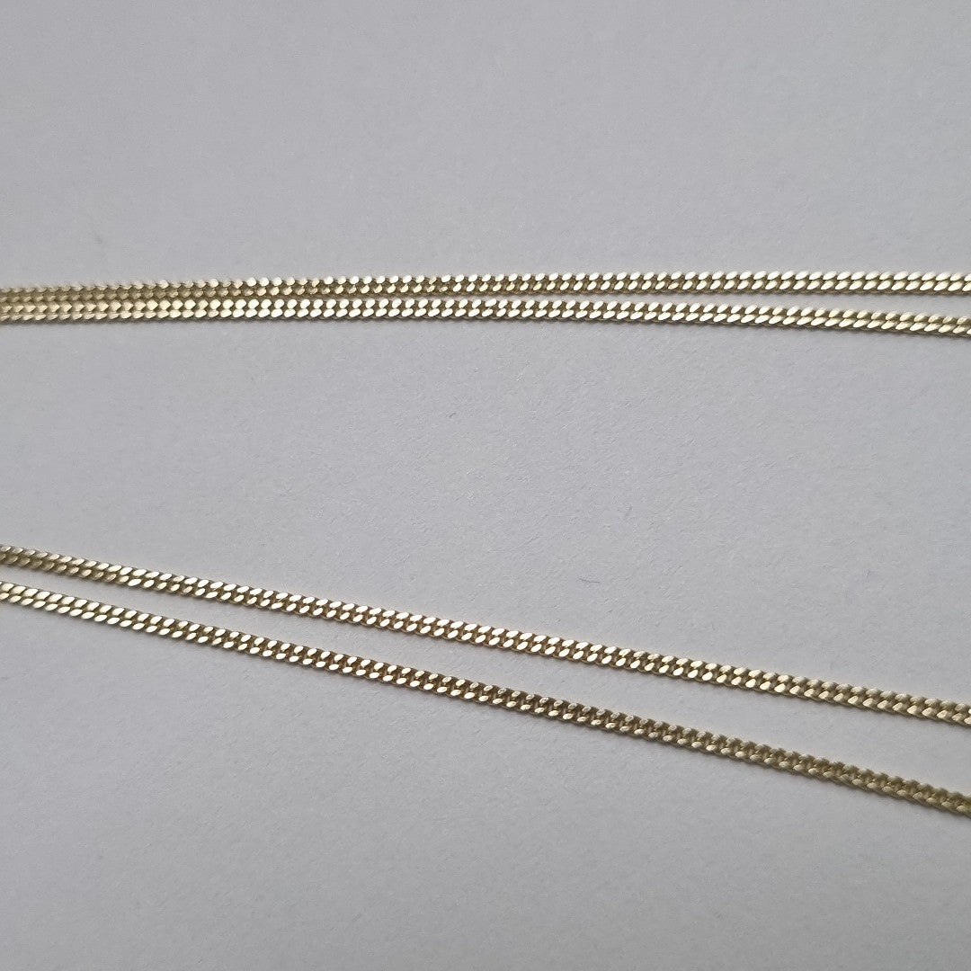 CADENAS TEJIDO BARBADA ORO 10K 55 CM 1.8 GR (NUEVO)