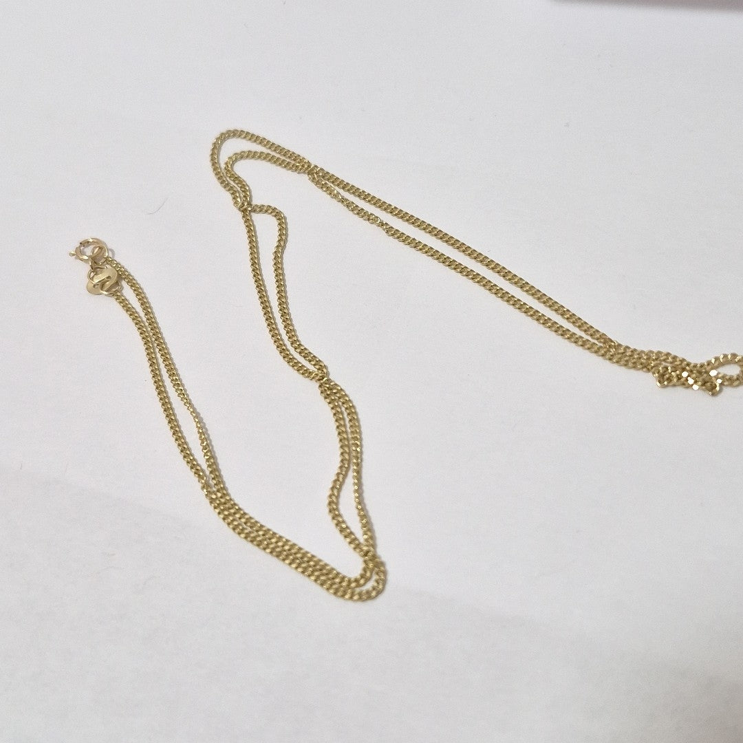 CADENAS TEJIDO BARBADA ORO 10K 55 CM 3 GR (NUEVO)