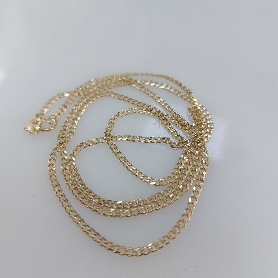 CADENAS TEJIDO BARBADA ORO 10K 60 CM 4.2 GR (NUEVO)