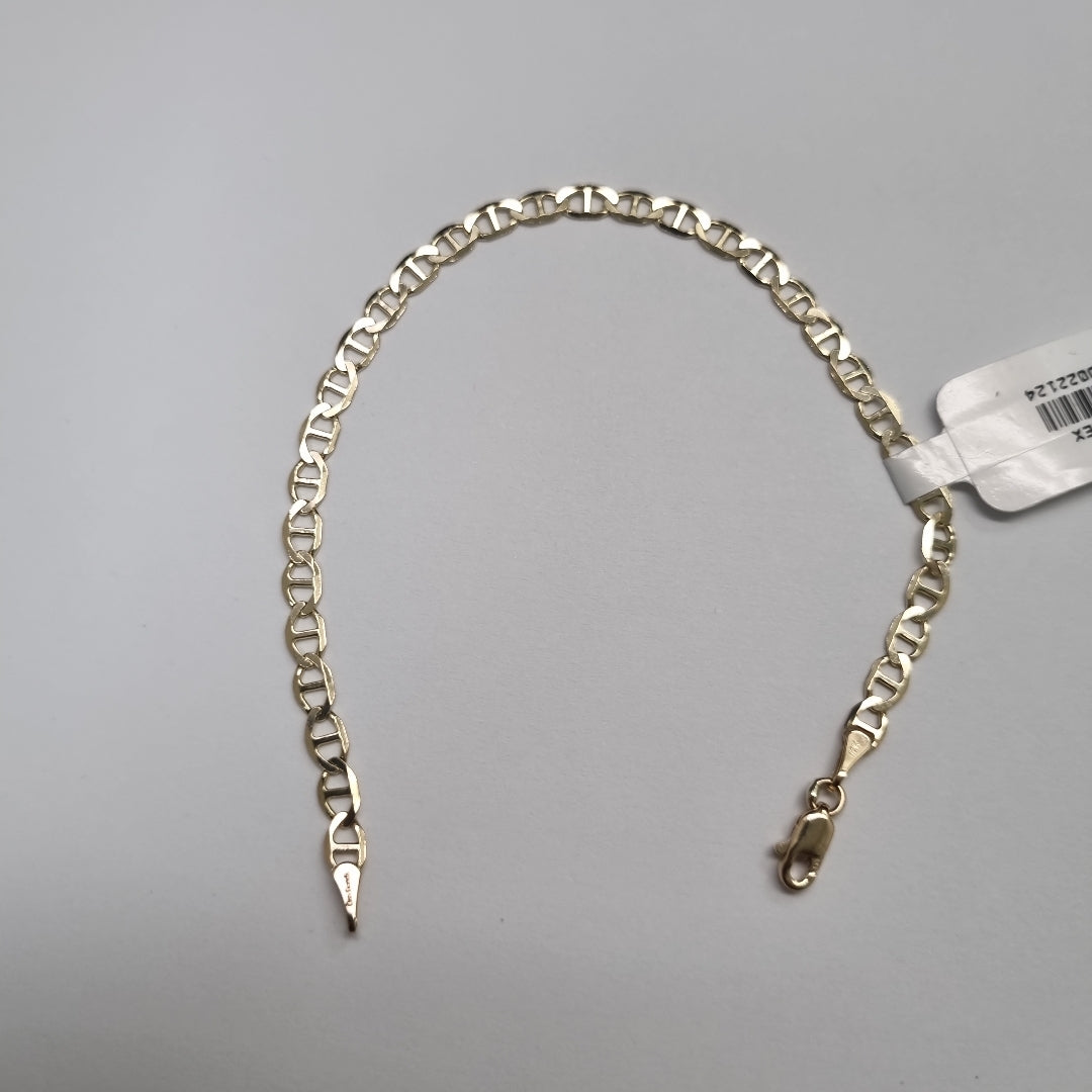 PULSERAS TEJIDO MARINERA ORO 14K 18 CM 2.9 GR (NUEVO)