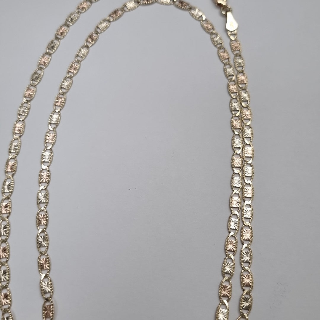 CADENAS TEJIDO GUCHI ORO 10K 55 CM 6.7 GR (NUEVO)
