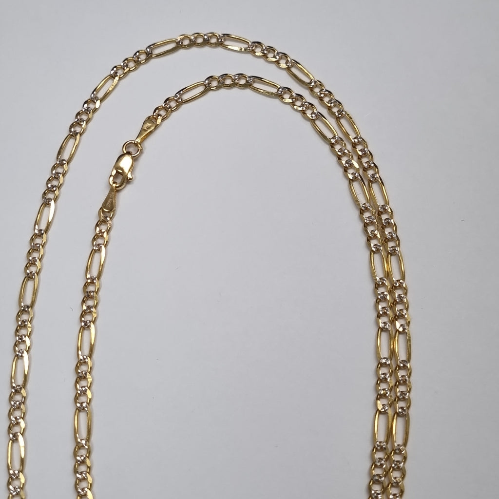CADENAS 3X1 DIAMANTADA ORO 14K 55 CM 8.6 GR (NUEVO)