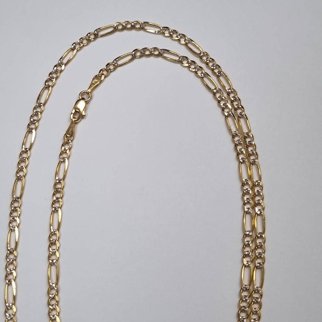 CADENAS 3X1 DIAMANTADA ORO 14K 55 CM 8.6 GR (NUEVO)