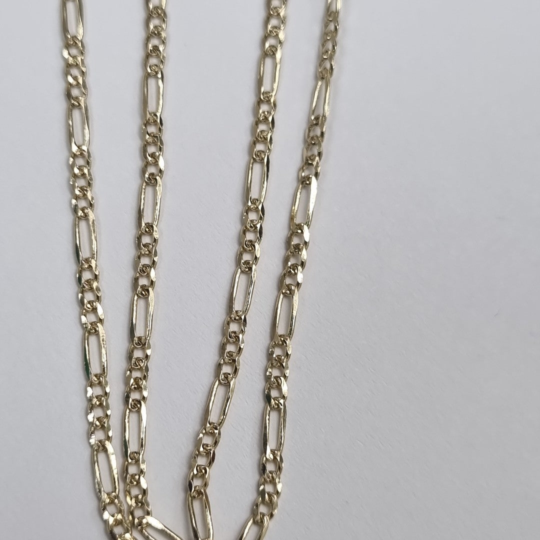 CADENAS 3X1 ORO 14K 55 CM 4 GR (NUEVO)