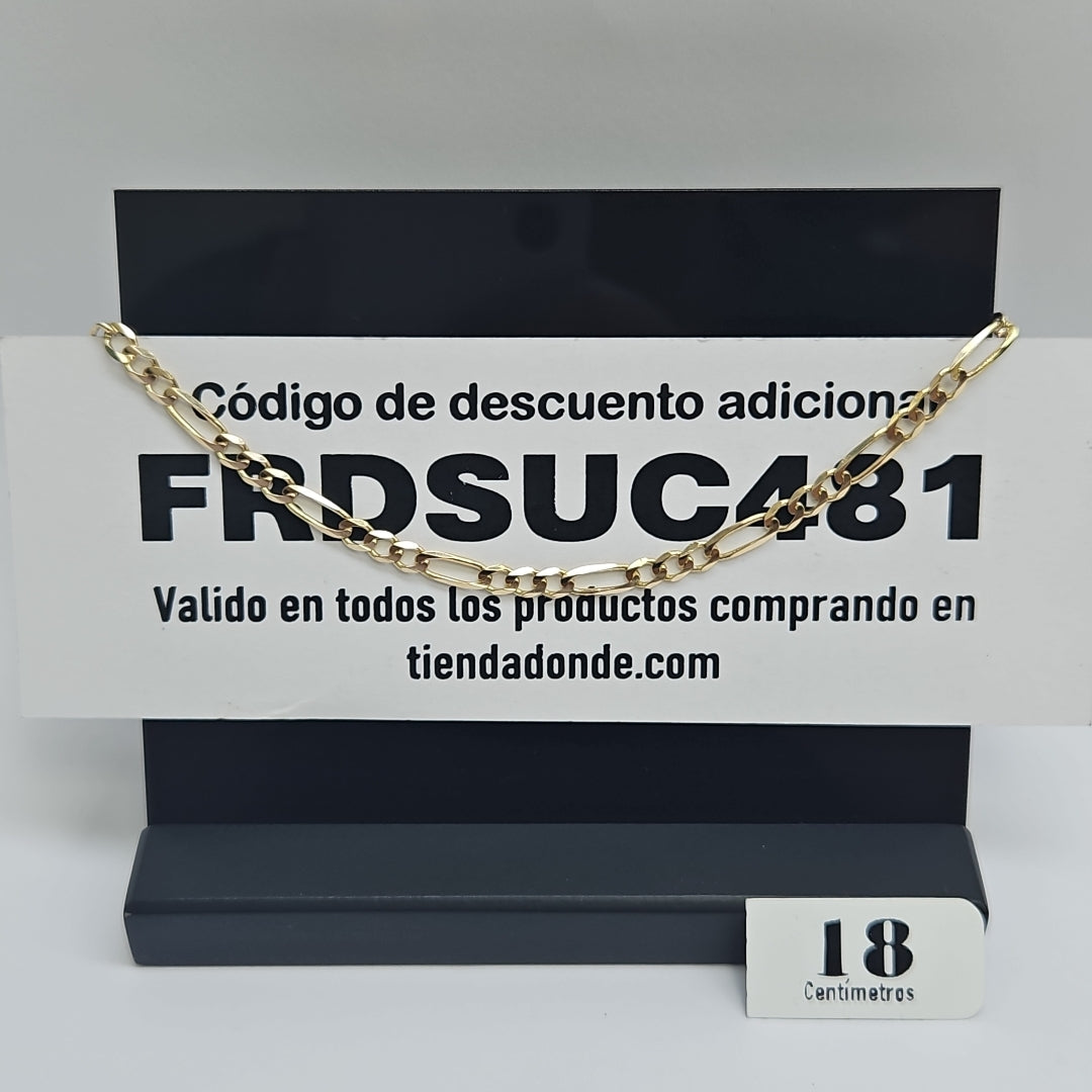 PULSERAS TEJIDO 3X1 ORO 14K 18 CM 4.2 GR (NUEVO)