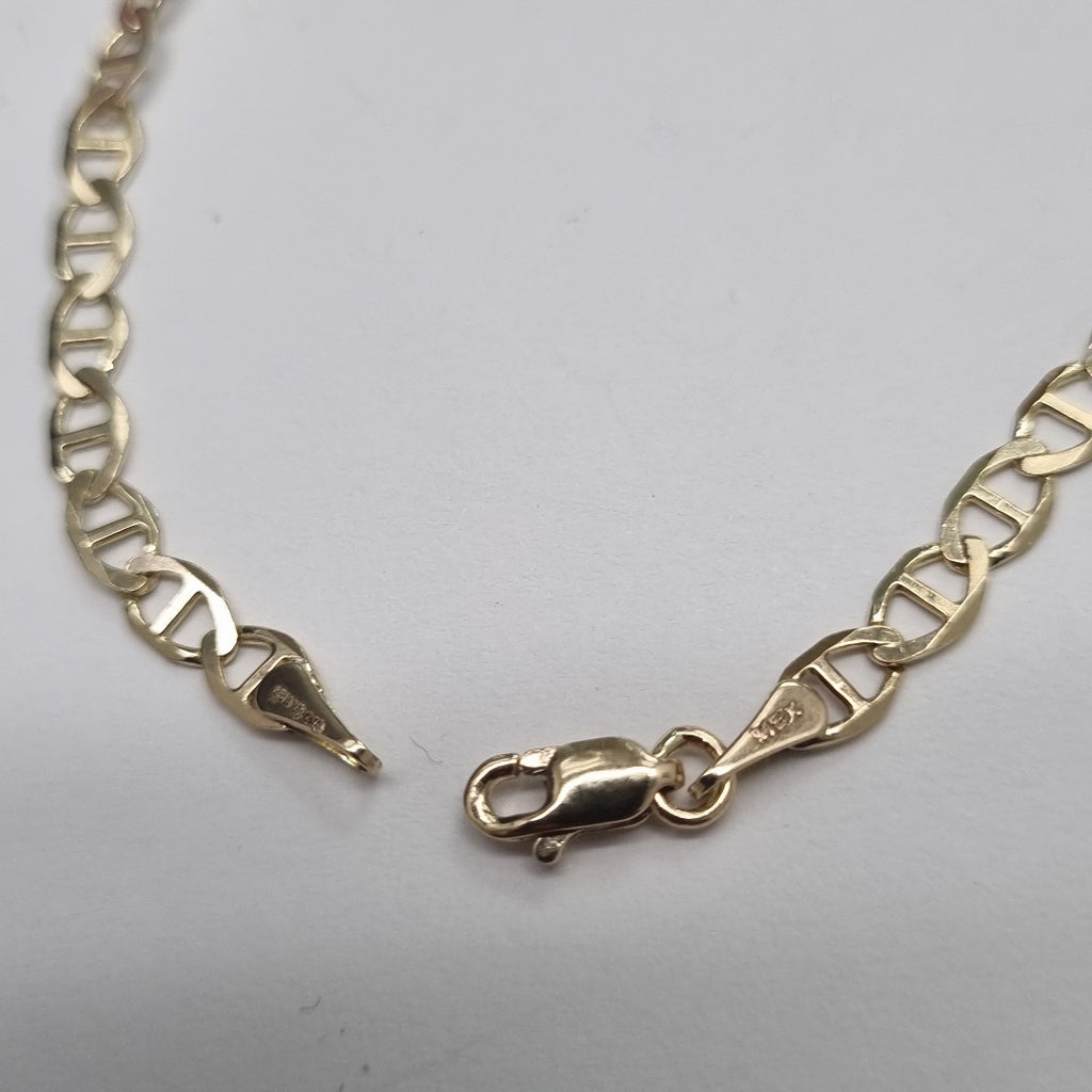 PULSERAS TEJIDO MARINERA ORO 14K 21 CM 3.3 GR (NUEVO)