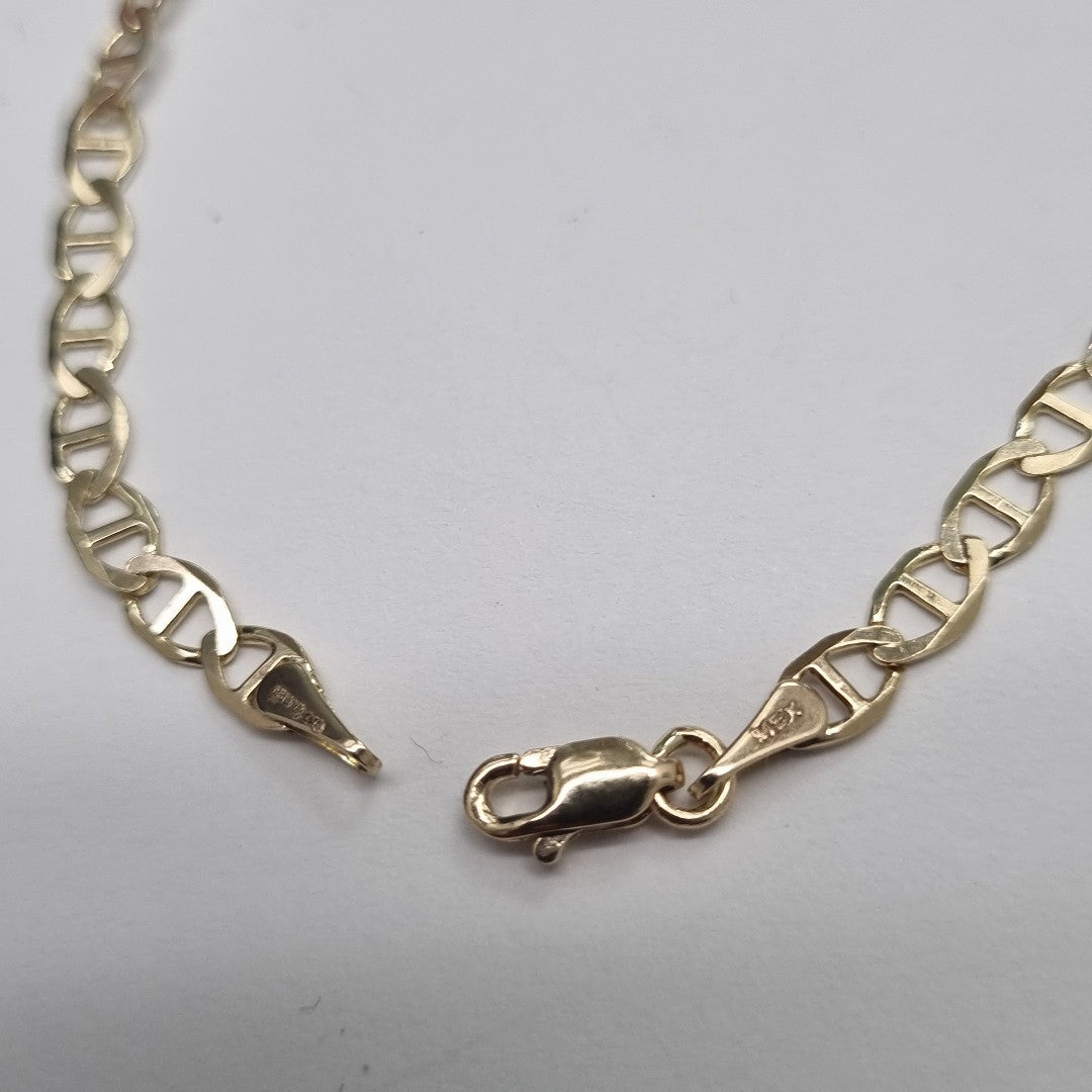 PULSERAS TEJIDO MARINERA ORO 14K 21 CM 3.3 GR (NUEVO)