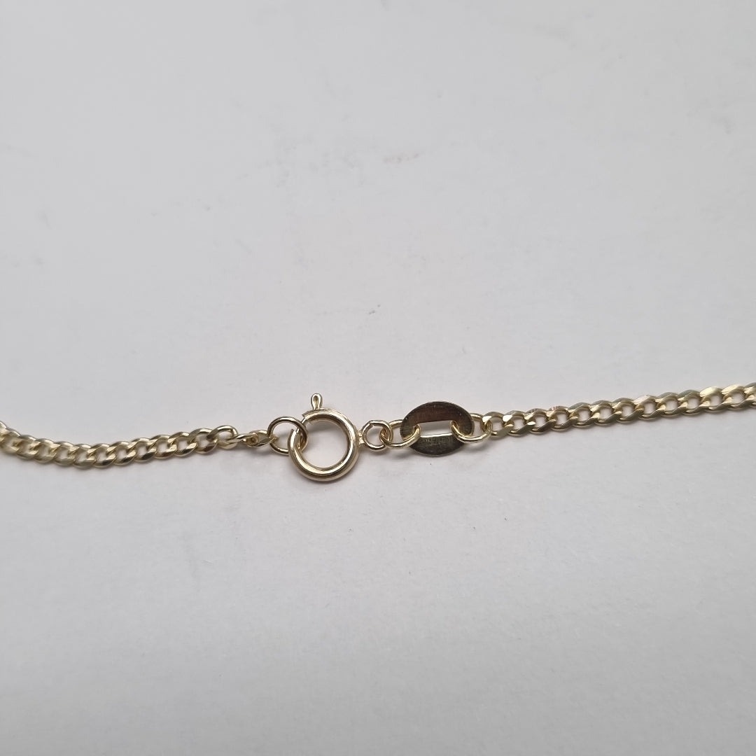 CADENAS TEJIDO BARBADA ORO 10K 50 CM 3.5 GR (NUEVO)
