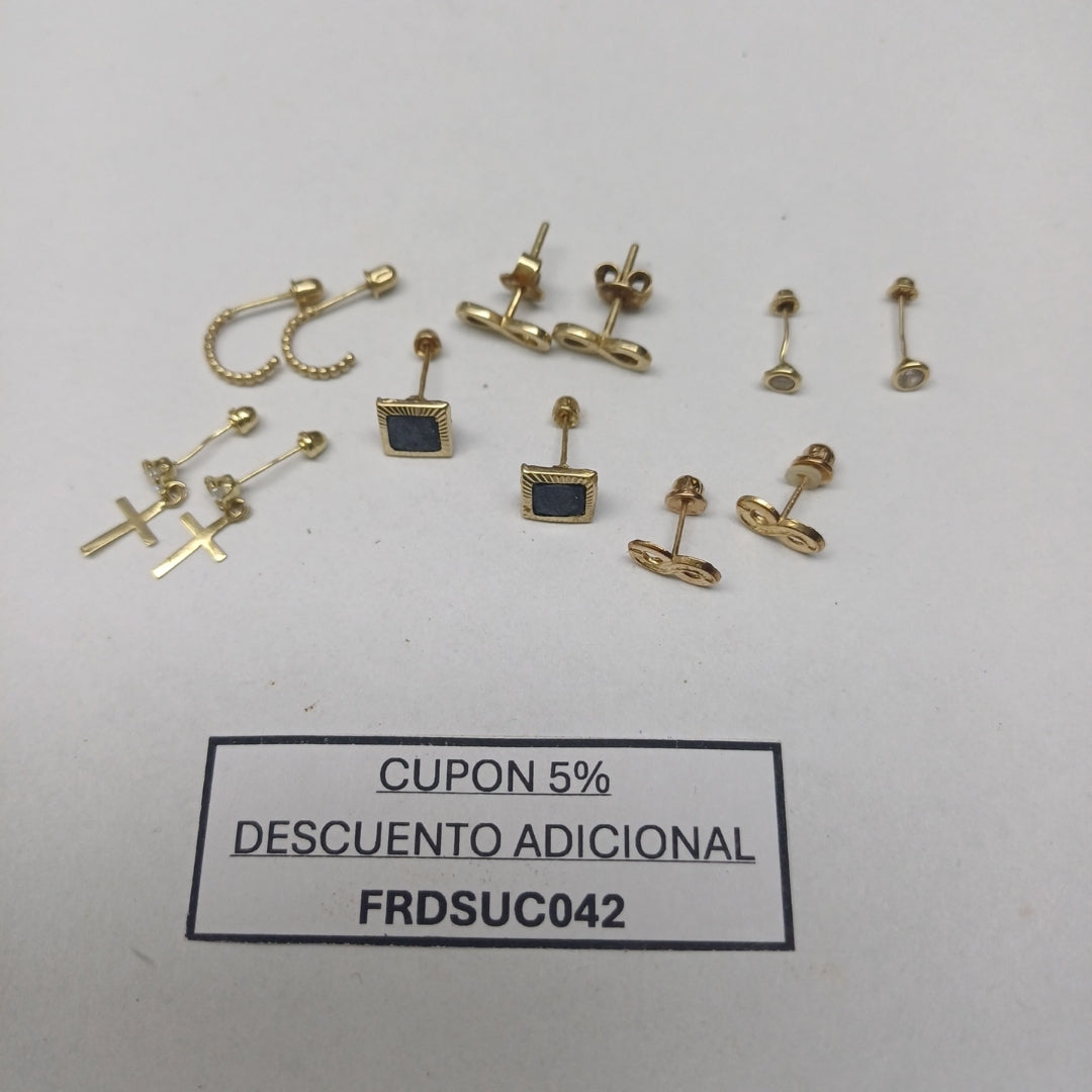 BROQUELES PAR ORO 10 K 3 GRMS (SEMINUEVO)