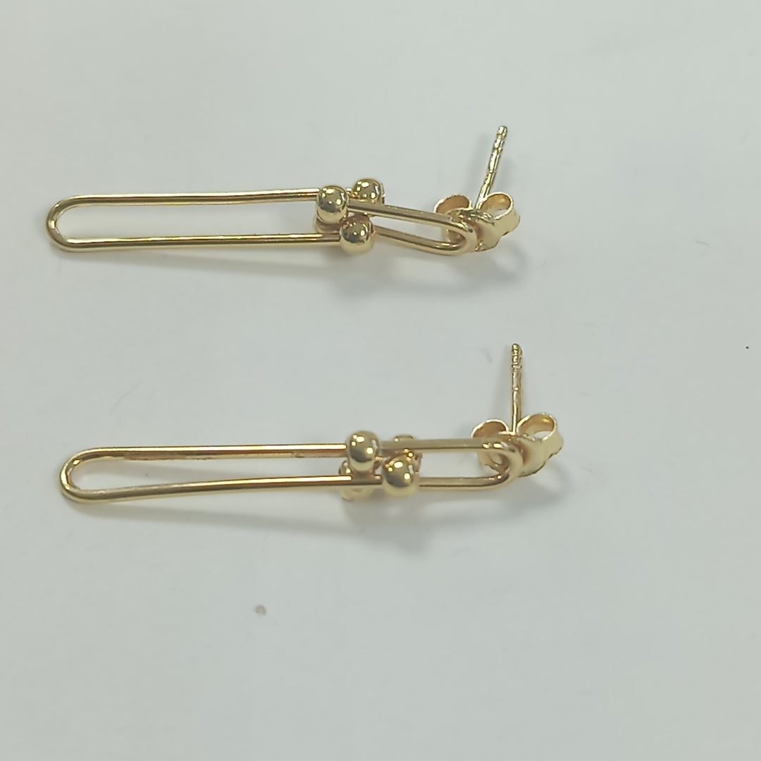 ARETES PAR ORO 14 K 2.4 GRMS (SEMINUEVO)