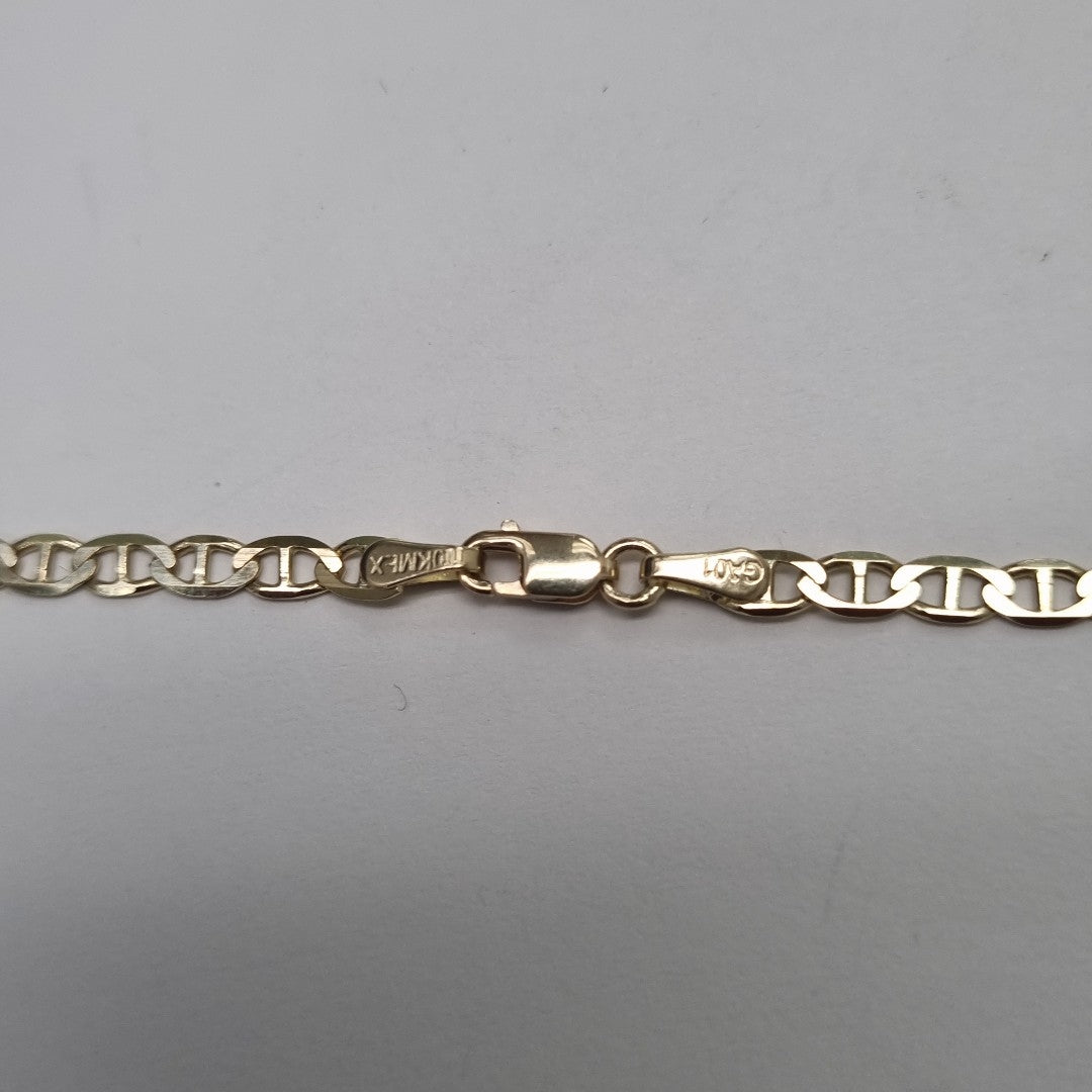 CADENAS TEJIDO GUCHI ORO 10K 55 CM 7.7 GR (NUEVO)