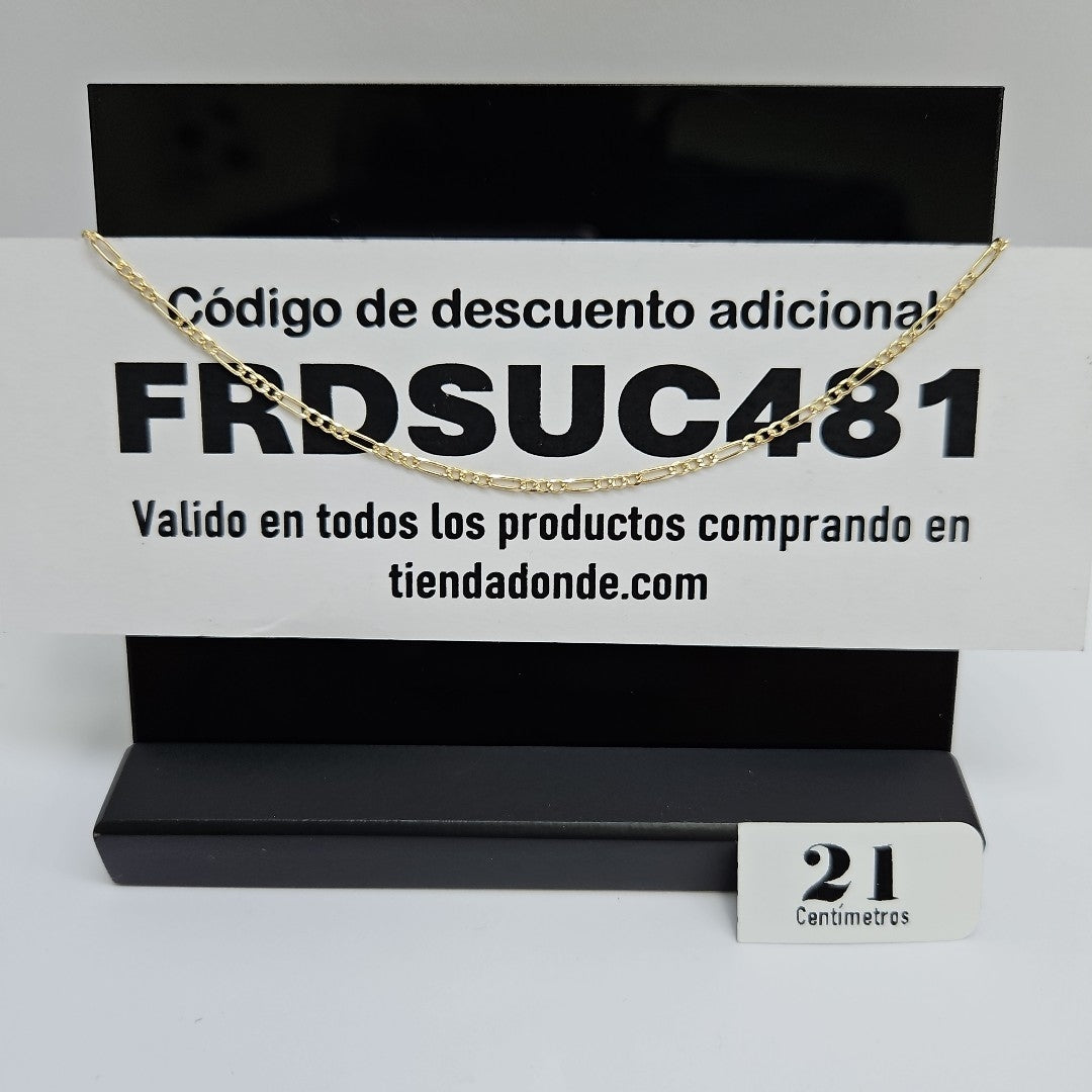 PULSERA 3X1 ORO 14K 21 CM 1.7 GR (NUEVO)