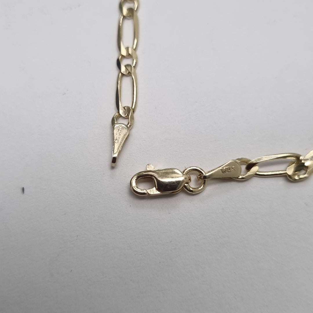 PULSERAS 1X1 ORO 14K 18 CM 2.6 GR (NUEVO)