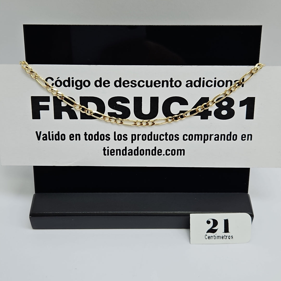 PULSERAS 3X1 ORO 14K 21 CM 3.4 GR (NUEVO)
