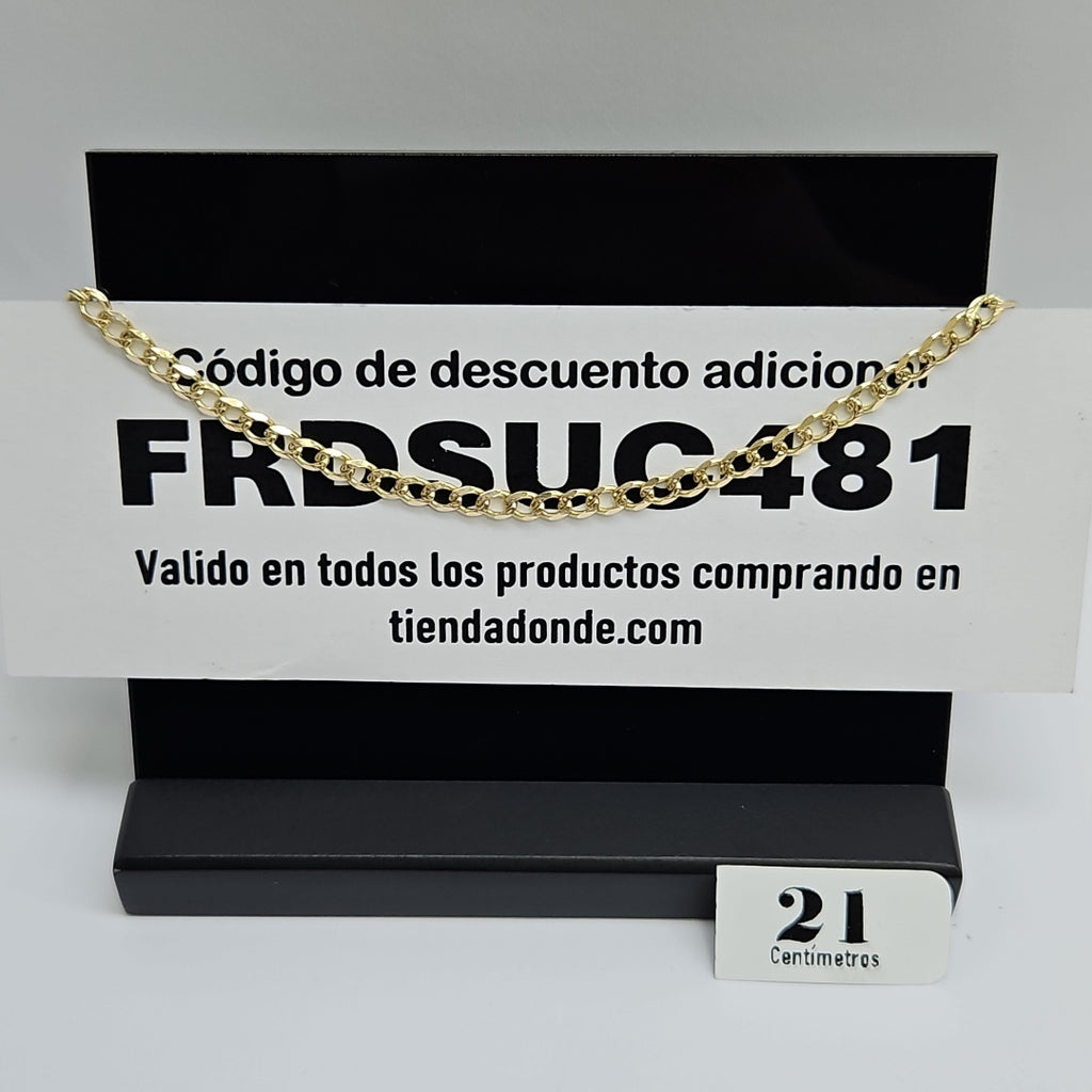 PULSERAS BARBADA ORO 14K 21 CM 5.2 GR (NUEVO)