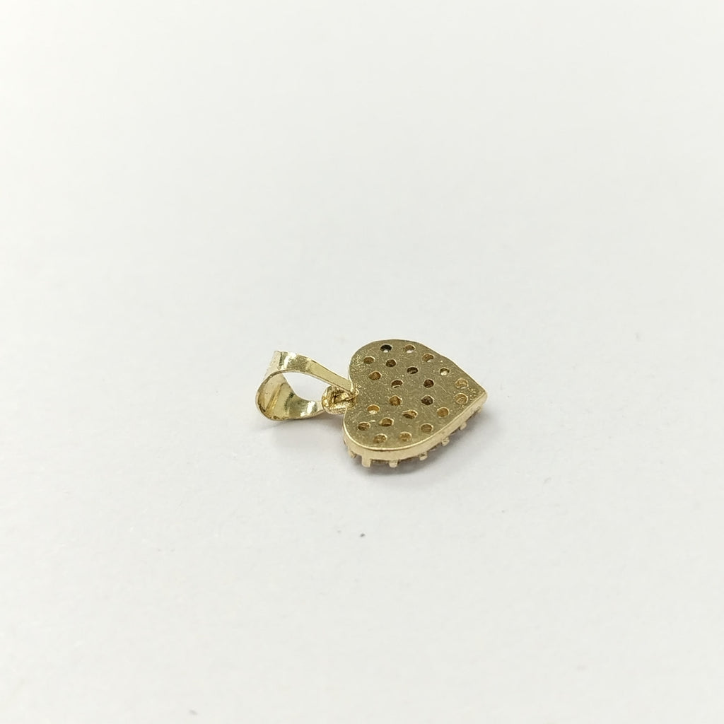 DIJES CORAZON C/CIRCONIA ORO 10K 0.7 GR (NUEVO)