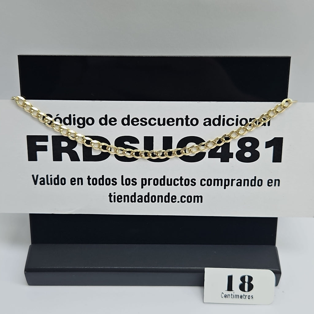 PULSERAS BARBADA ORO 14K 18 CM 4.7 GR (NUEVO)