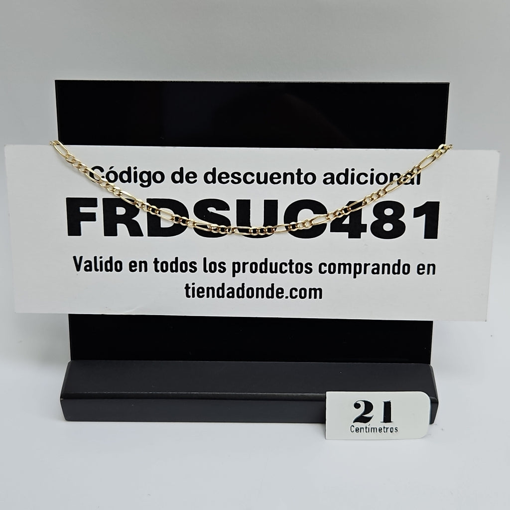 PULSERAS 3X1 ORO 14K 21 CM 2 GR (NUEVO)